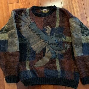 Harley Davidson Sweater with Leather Eagle
